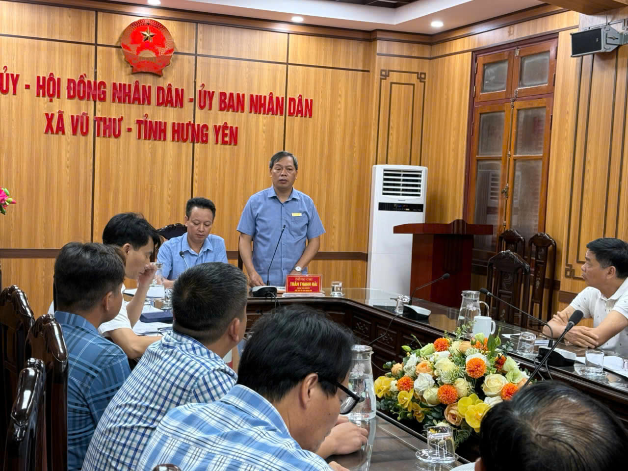 UỶ BAN NHÂN DÂN XÃ VŨ THƯ NGHE BÁO CÁO TIẾN ĐỘ THỰC HIỆN ĐẦU TƯ XÂY DỰNG CÁC DỰ ÁN ĐANG TRIỂN KHAI