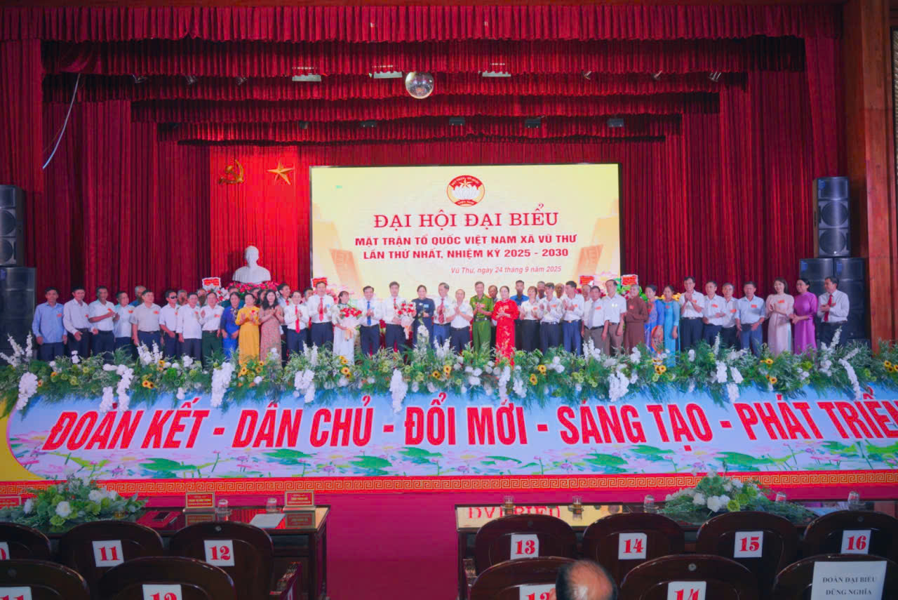 Mặt trận Tổ quốc Việt Nam xã Vũ Thư tổ chức thành công Đại hội đại biểu Nhiệm kỳ 2025-2030