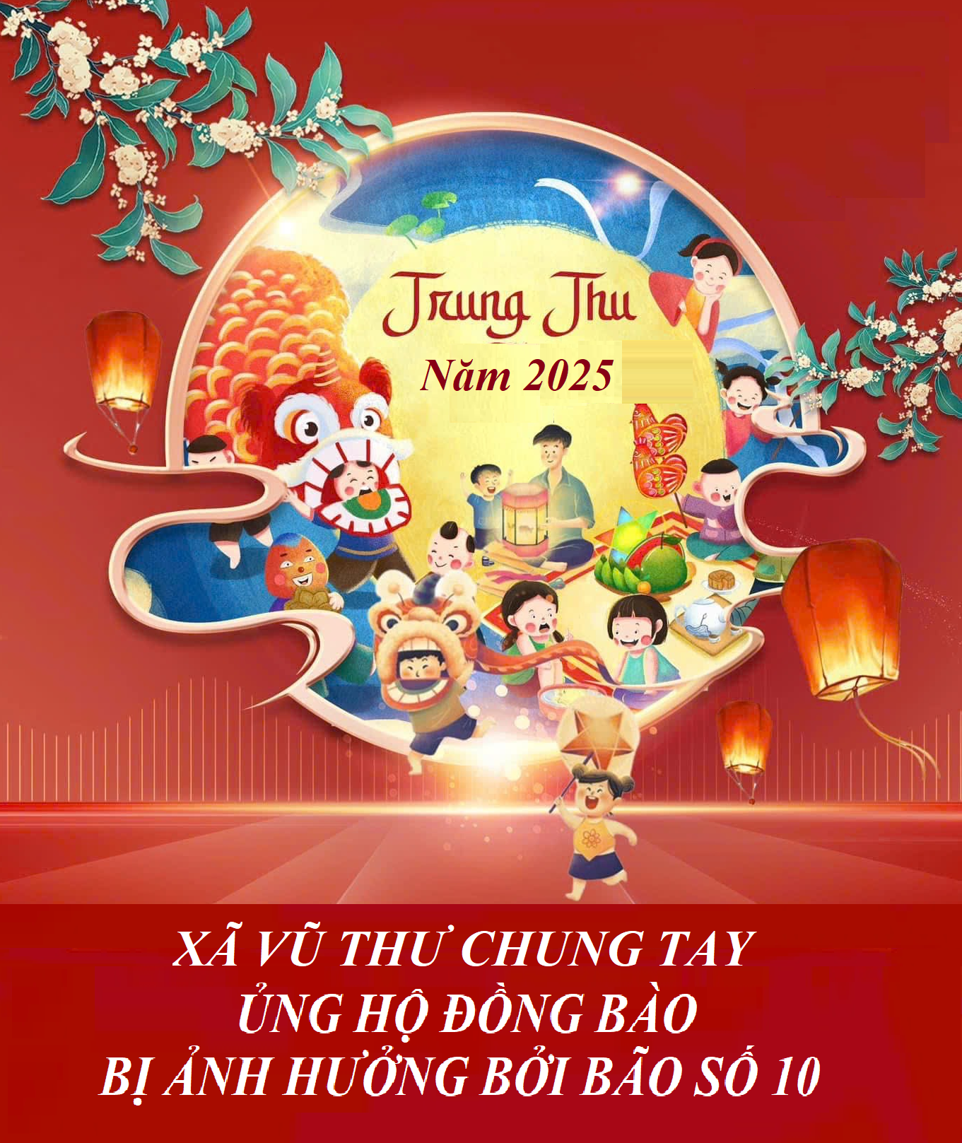 ĐÊM HỘI TRĂNG RẰM XÃ VŨ THƯ 2025: Lan tỏa yêu thương - Chia sẻ nỗi đau bão lũ