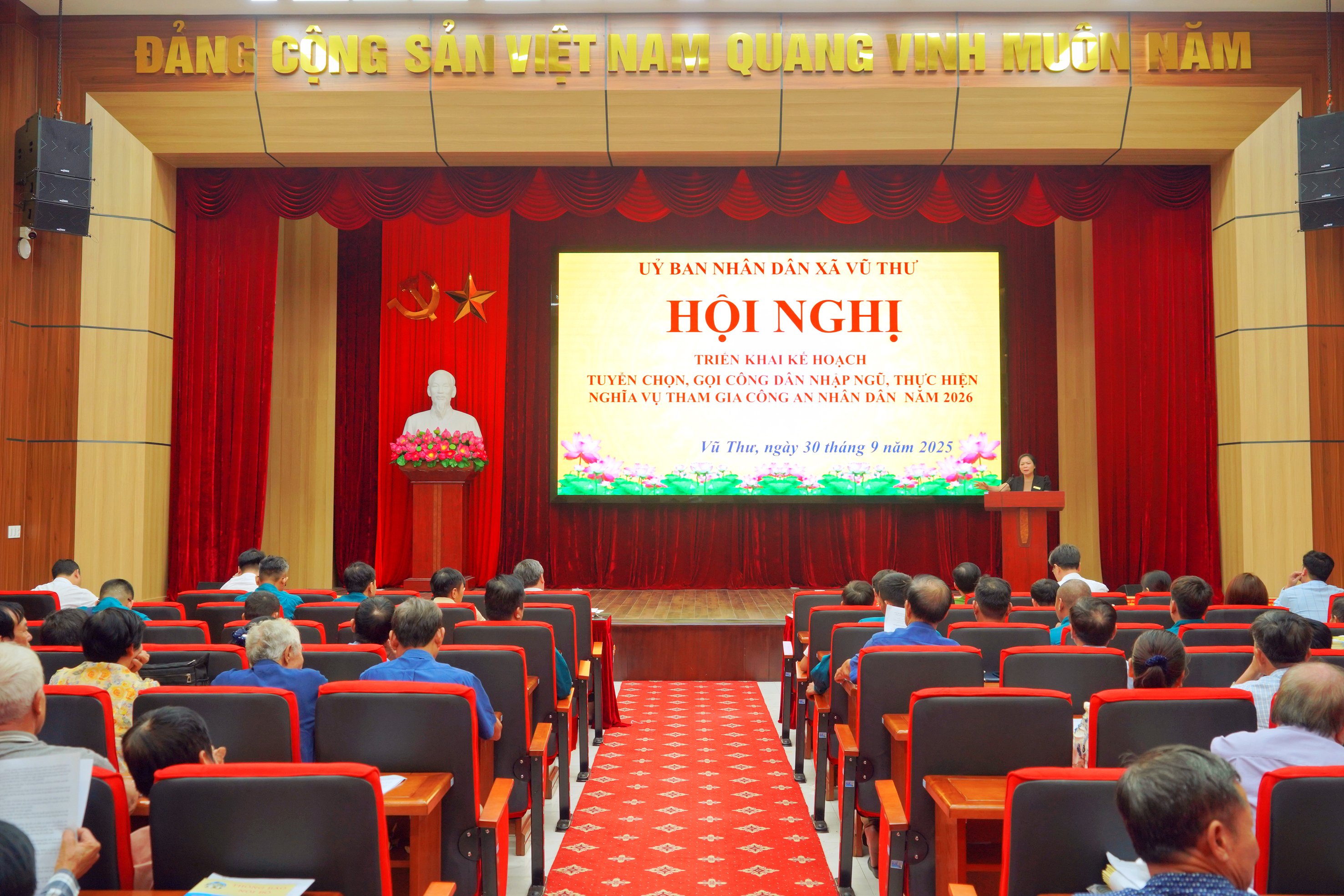 Hội đồng Nghĩa vụ quân sự xã Vũ Thư tổ chức Hội nghị triển khai công tác tuyển quân năm 2026