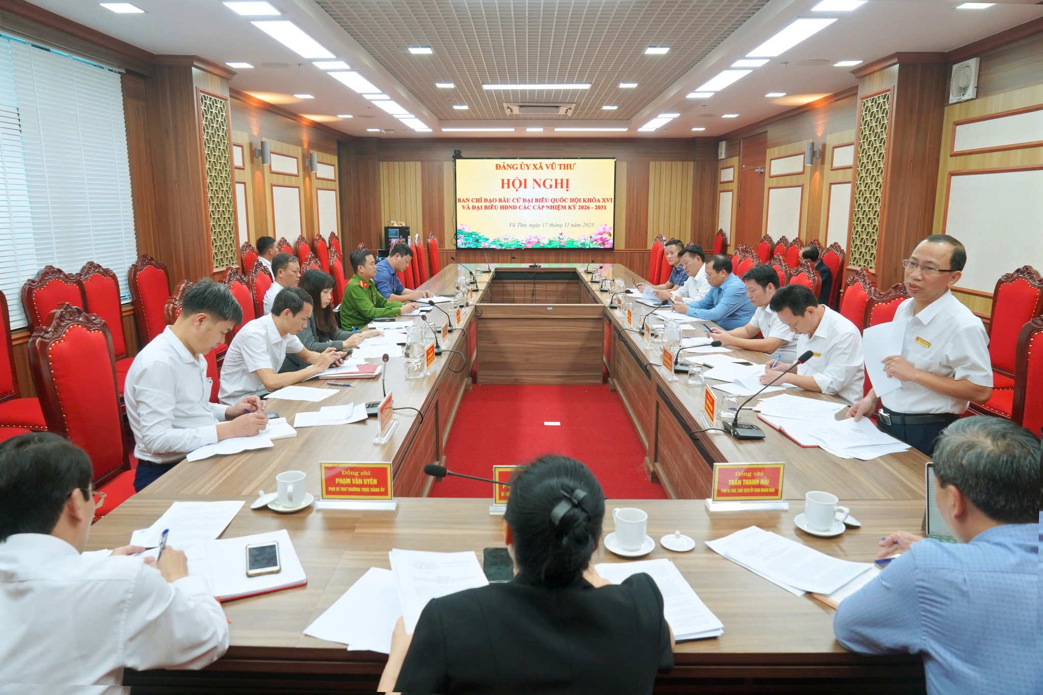 XÃ VŨ THƯ: BAN CHỈ ĐẠO BẦU CỬ ĐẠI BIỂU QUỐC HỘI KHOÁ XVI VÀ ĐẠI BIỂU HĐND CÁC CẤP NHIỆM KỲ 2026 – 2031 TRIỂN KHAI CÁC VĂN BẢN VỀ CÔNG TÁC BẦU CỬ