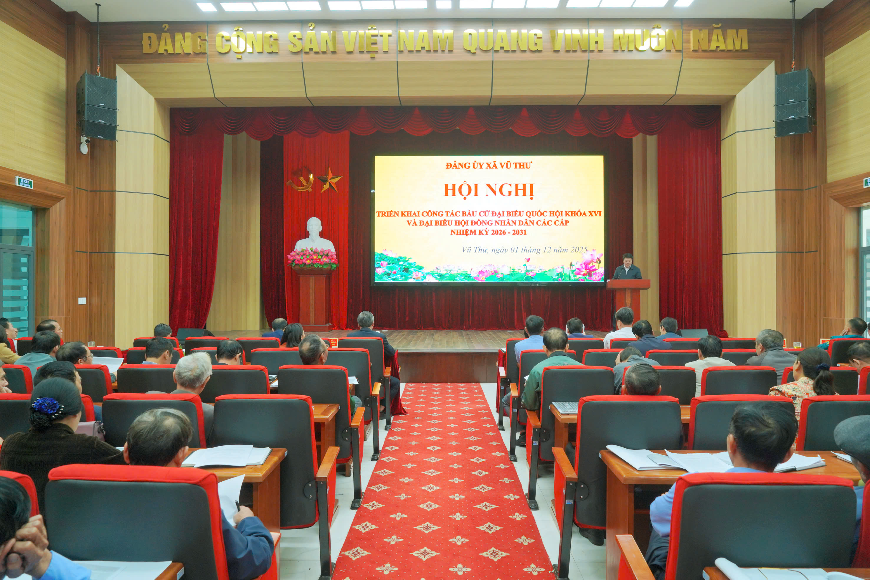 ĐẢNG ỦY XÃ VŨ THƯ TRIỂN KHAI CÔNG TÁC BẦU CỬ ĐBQH KHÓA XVI VÀ HĐND CÁC CẤP NHIỆM KỲ 2026-2031
