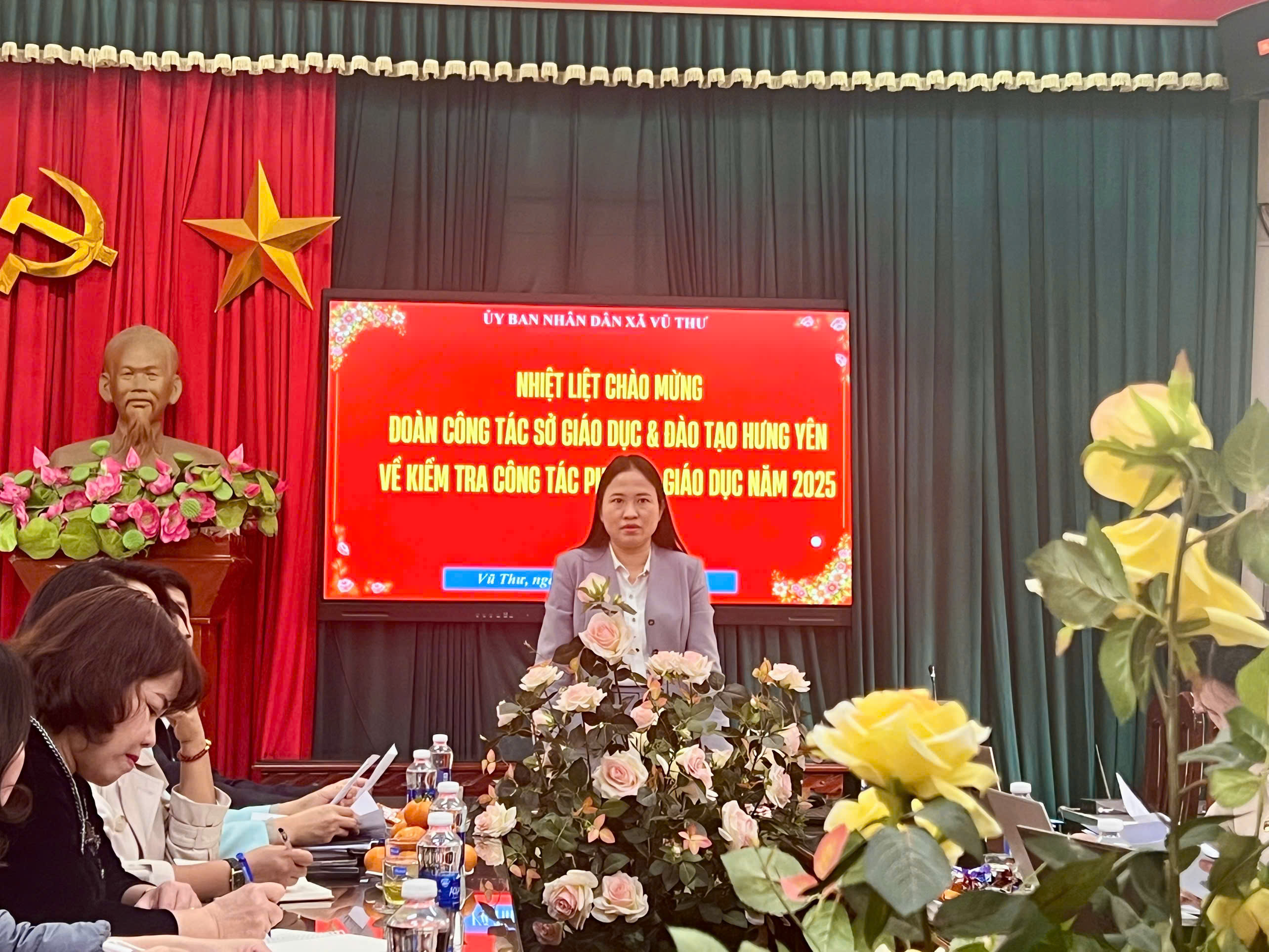 XÃ VŨ THƯ ĐÓN ĐOÀN KIỂM TRA CÔNG NHẬN PHỔ CẬP GIÁO DỤC, XÓA MÙ CHỮ NĂM 2025