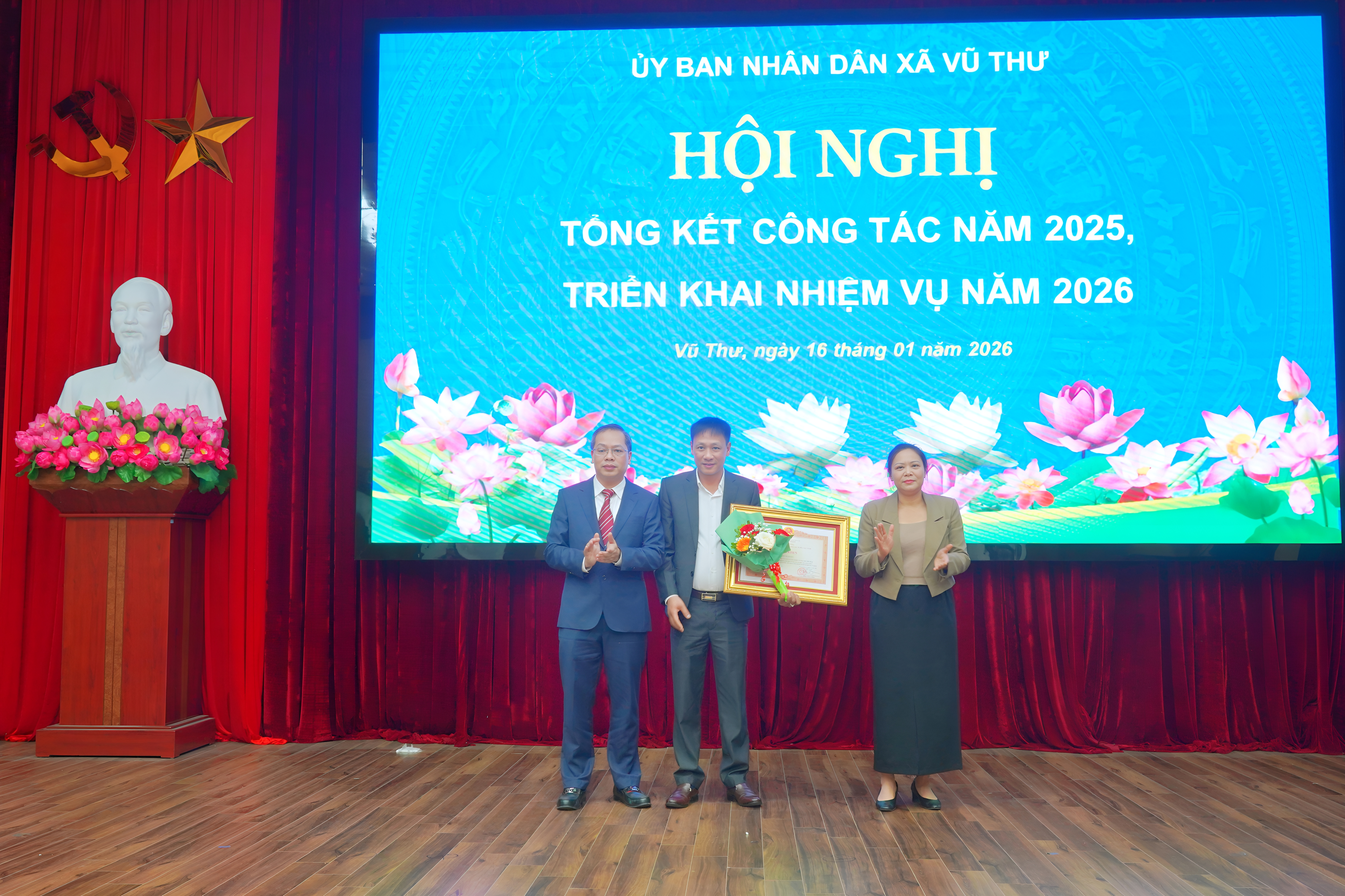 XÃ VŨ THƯ TỔ CHỨC HỘI NGHỊ TỔNG KẾT CÔNG TÁC NĂM 2025, PHÁT ĐỘNG PHONG TRÀO THI ĐUA NĂM 2026