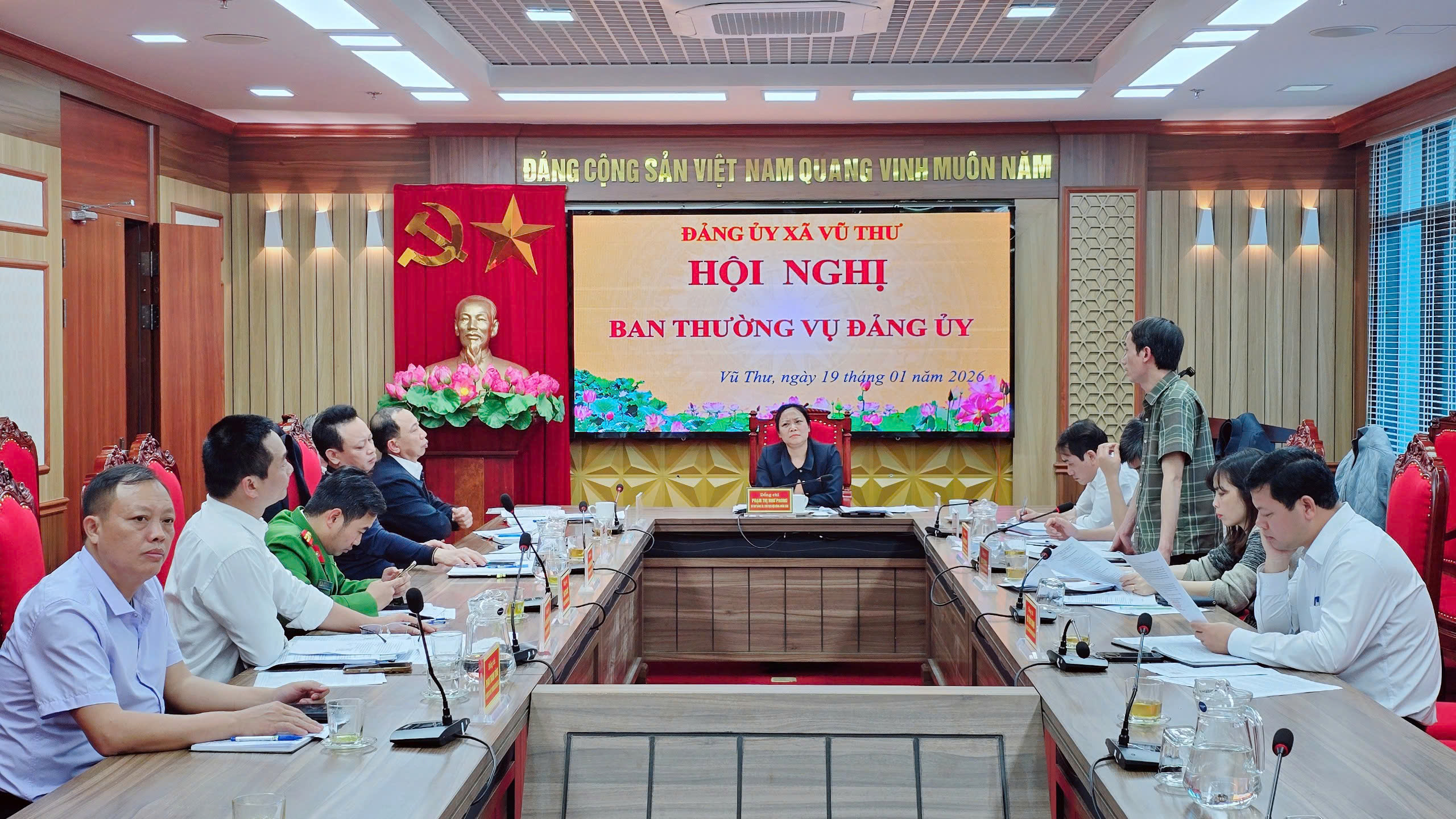 BAN THƯỜNG VỤ ĐẢNG ỦY XÃ VŨ THƯ TỔ CHỨC HỘI NGHỊ TRIỂN KHAI NHIỆM VỤ TRỌNG TÂM NĂM 2026