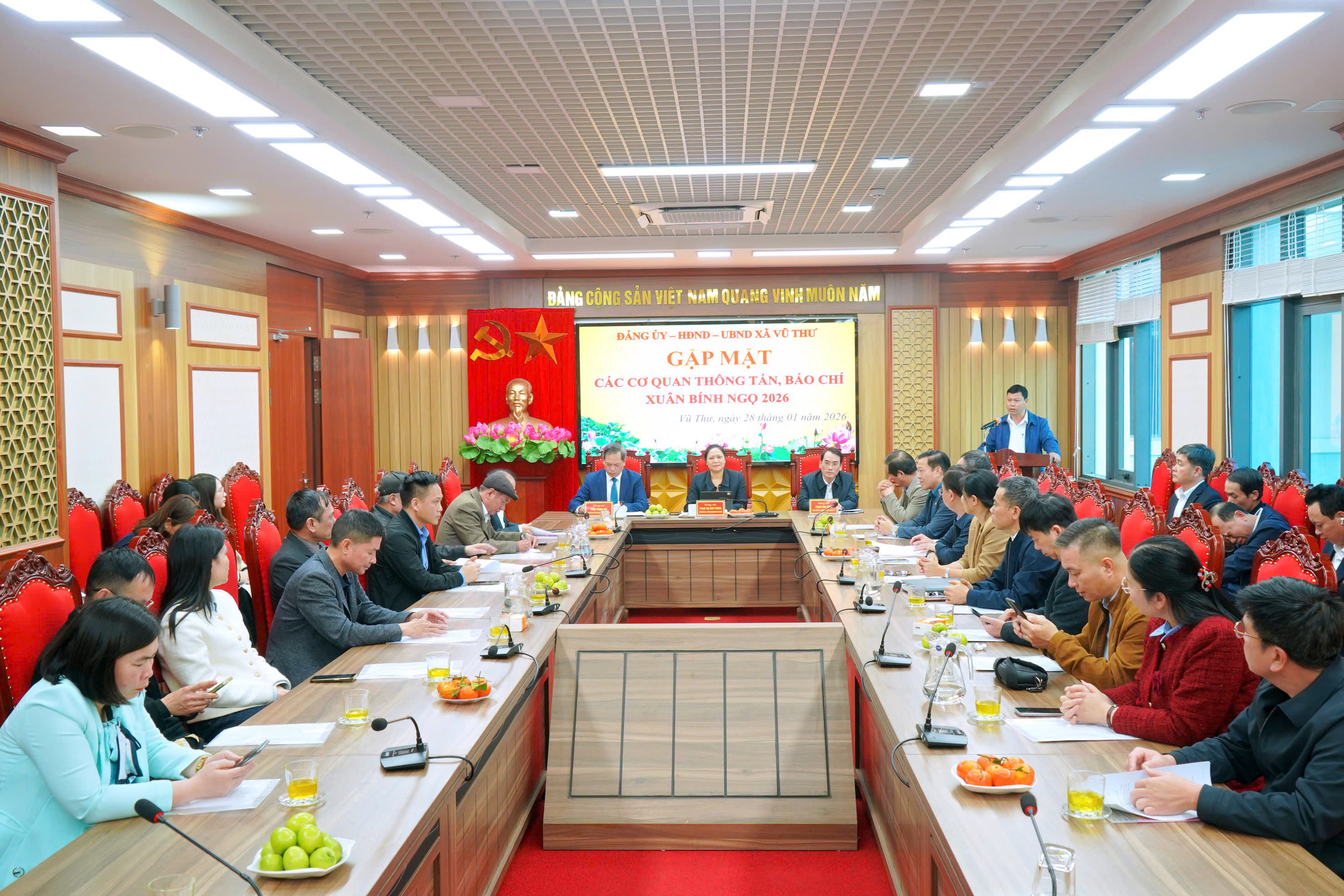 XÃ VŨ THƯ GẶP MẶT CÁC CƠ QUAN THÔNG TẤN, BÁO CHÍ NHÂN DỊP NĂM MỚI 2026