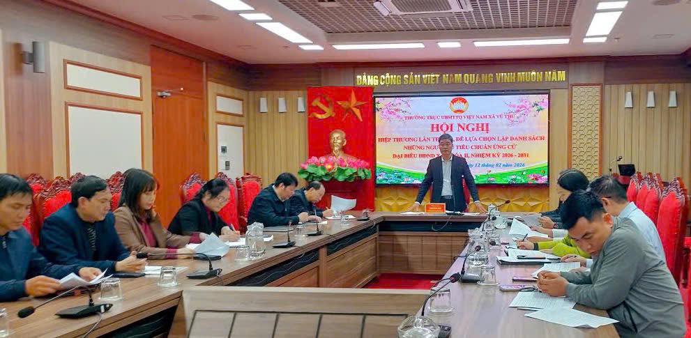 ỦY BAN MTTQ VIỆT NAM XÃ VŨ THƯ HIỆP THƯƠNG LẦN THỨ BA LẬP DANH SÁCH NGƯỜI ĐỦ TIÊU CHUẨN ỨNG CỬ ĐẠI BIỂU HĐND XÃ