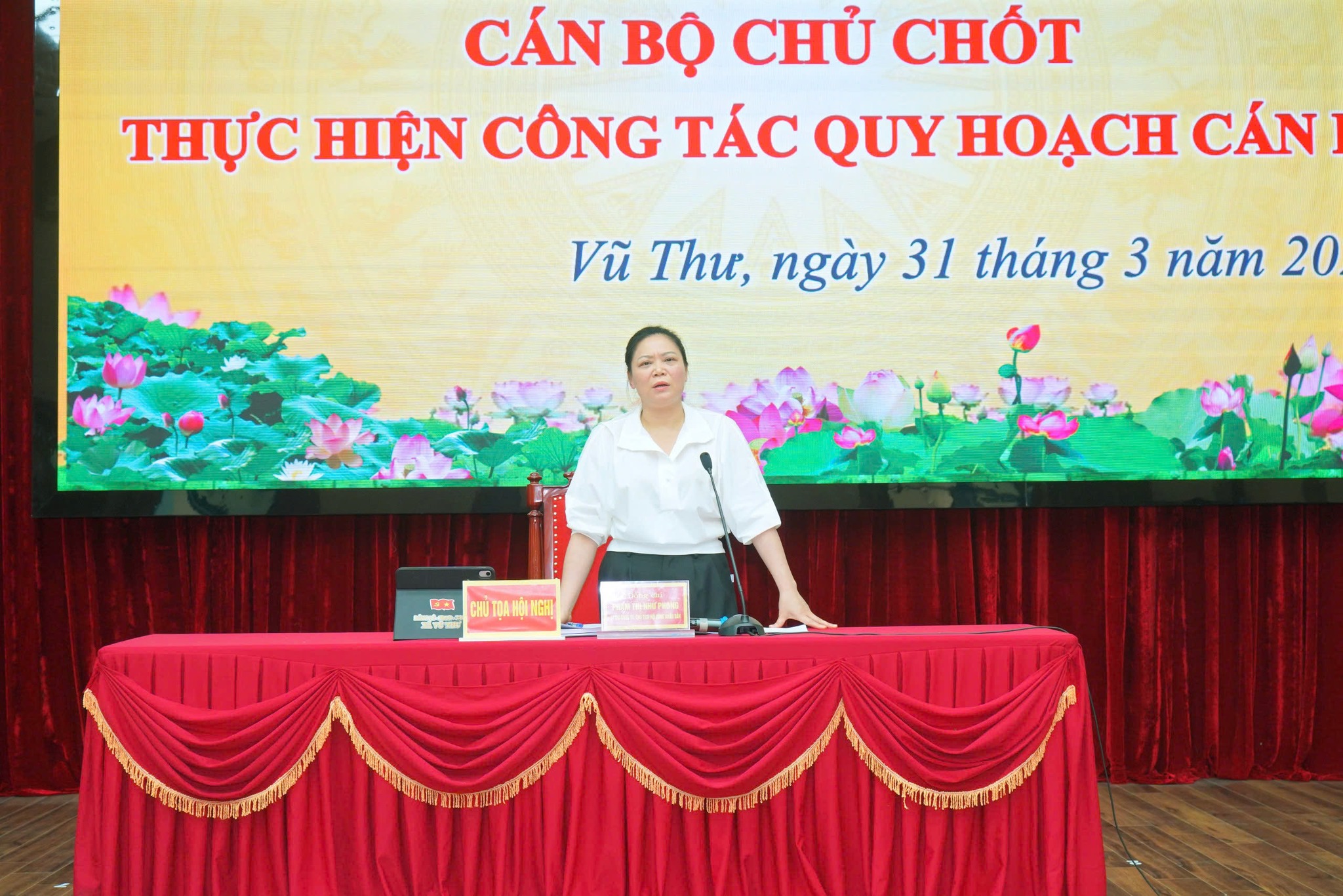 XÃ VŨ THƯ: HỘI NGHỊ CÁN BỘ CHỦ CHỐT TRIỂN KHAI CÔNG TÁC QUY HOẠCH CÁN BỘ NHIỆM KỲ MỚI