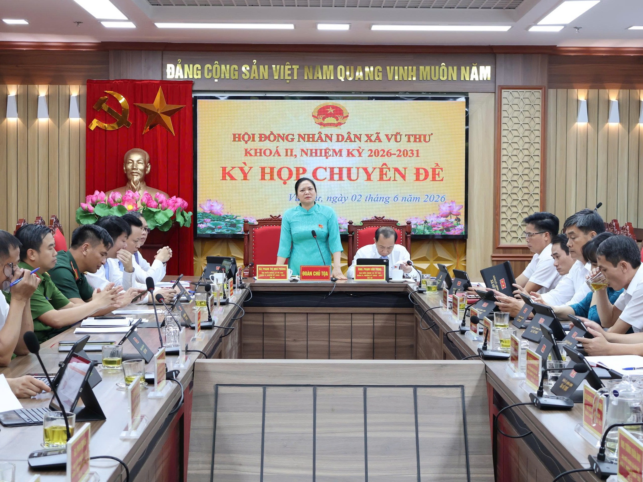 HỘI ĐỒNG NHÂN DÂN XÃ VŨ THƯ THÔNG QUA ĐỀ ÁN THÀNH LẬP PHƯỜNG