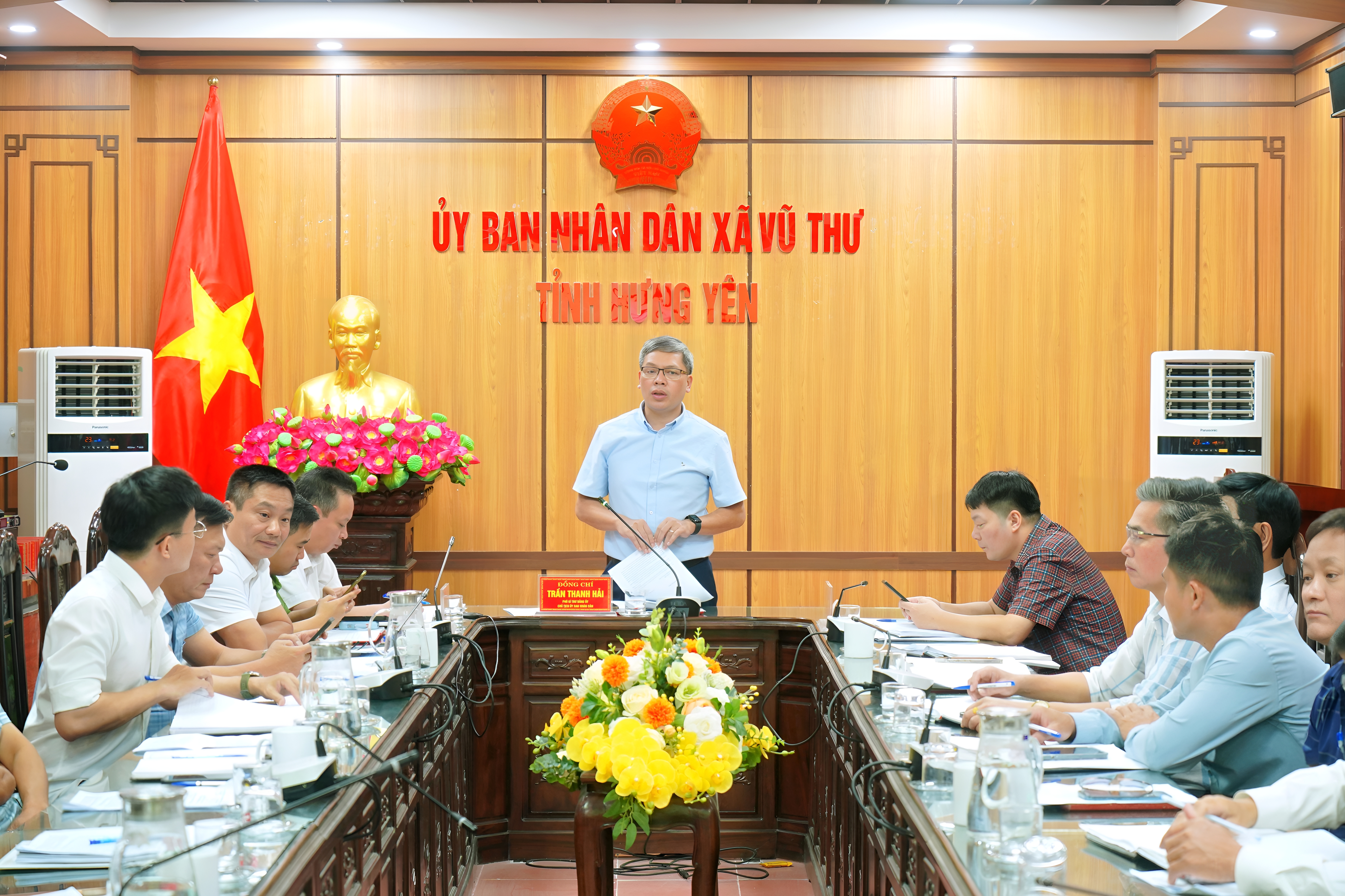 UBND XÃ VŨ THƯ GIAO BAN THƯỜNG KỲ THÁNG 9: ĐẨY MẠNH CÁC NHIỆM VỤ TRỌNG TÂM
