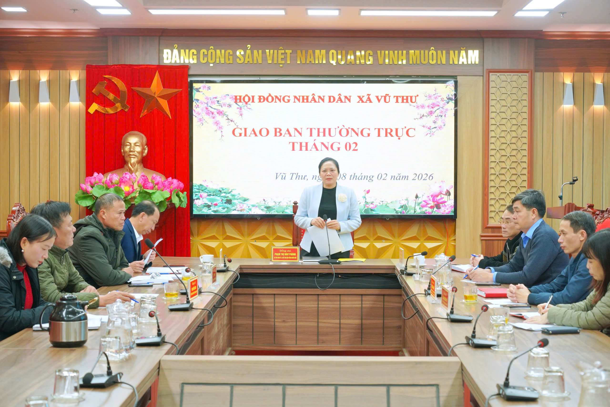 THƯỜNG TRỰC HĐND XÃ VŨ THƯ HỌP GIAO BAN ĐÁNH GIÁ KẾT QUẢ CÔNG TÁC THÁNG 01, TRIỂN KHAI NHIỆM VỤ THÁNG 02 NĂM 2026