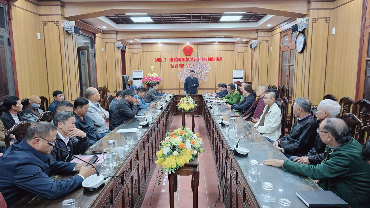 UBND XÃ VŨ THƯ TRIỂN KHAI CÔNG TÁC TỔ CHỨC CÁC HOẠT ĐỘNG LỄ HỘI ĐẦU NĂM 2026