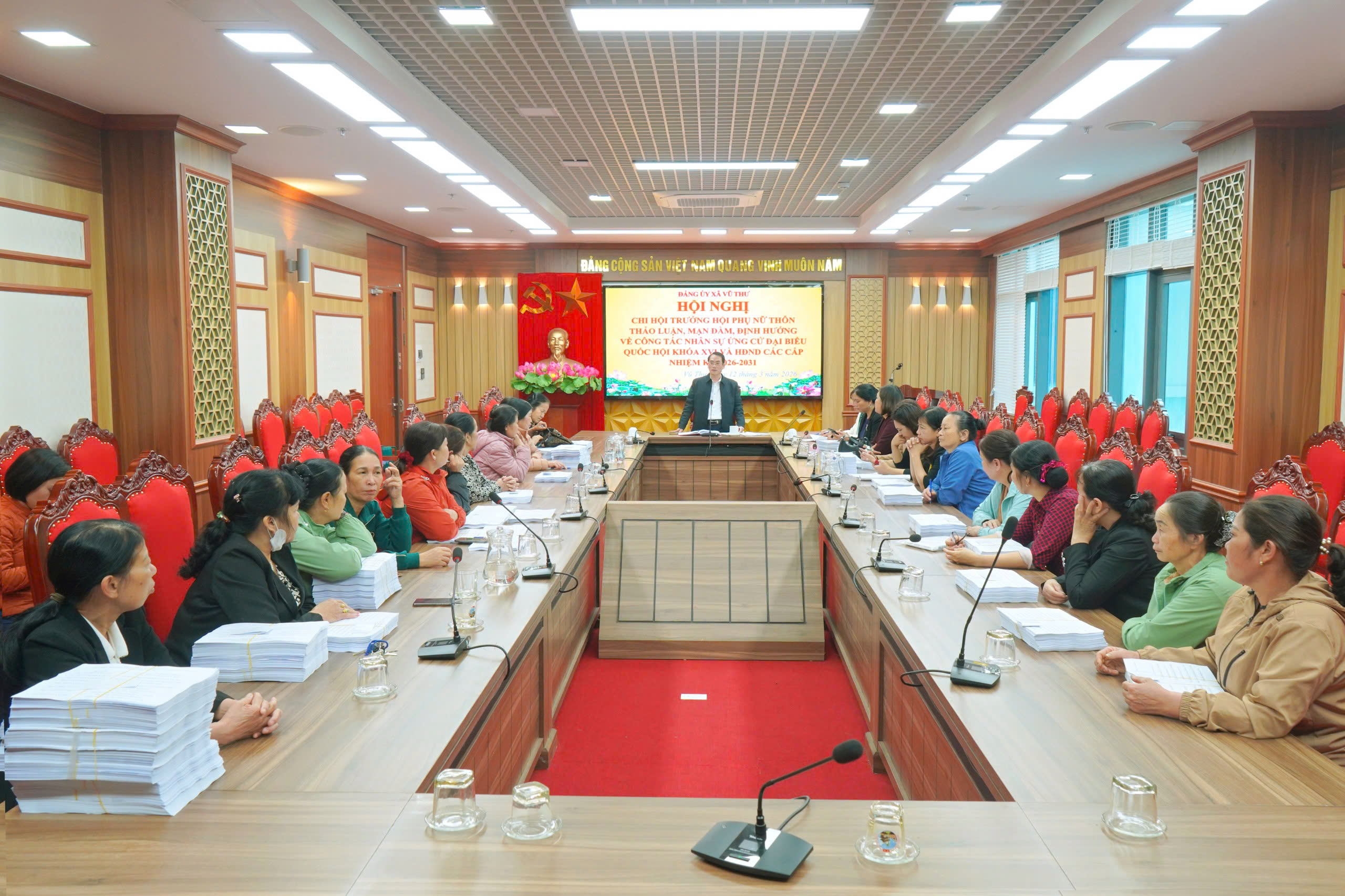 Hội Liên hiệp Phụ nữ xã Vũ Thư tổ chức hội nghị mạn đàm về nhân sự ứng cử đại biểu Quốc hội và HĐND các cấp