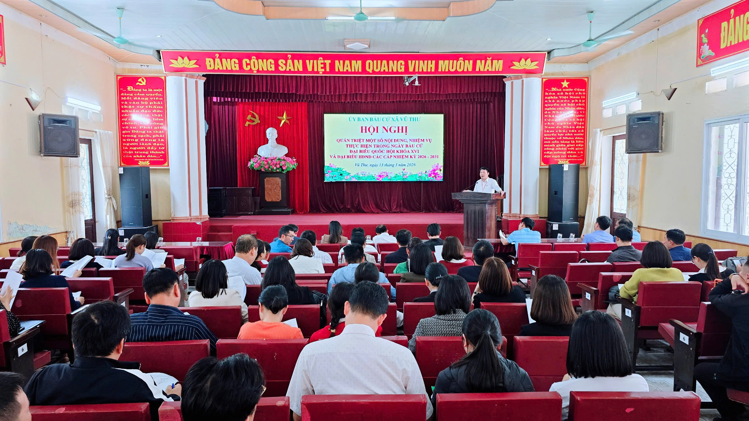 Xã Vũ Thư triển khai nhiệm vụ phục vụ Ngày bầu cử đại biểu Quốc hội khóa XVI và HĐND các cấp