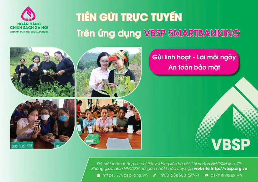 CHUYỂN ĐỔI SỐ CÙNG NGÂN HÀNG CHÍNH SÁCH XÃ HỘI: TRIỂN KHAI DỊCH VỤ GỬI TIẾT KIỆM TRỰC TUYẾN QUA ỨNG DỤNG VBSP SMARTBANKING