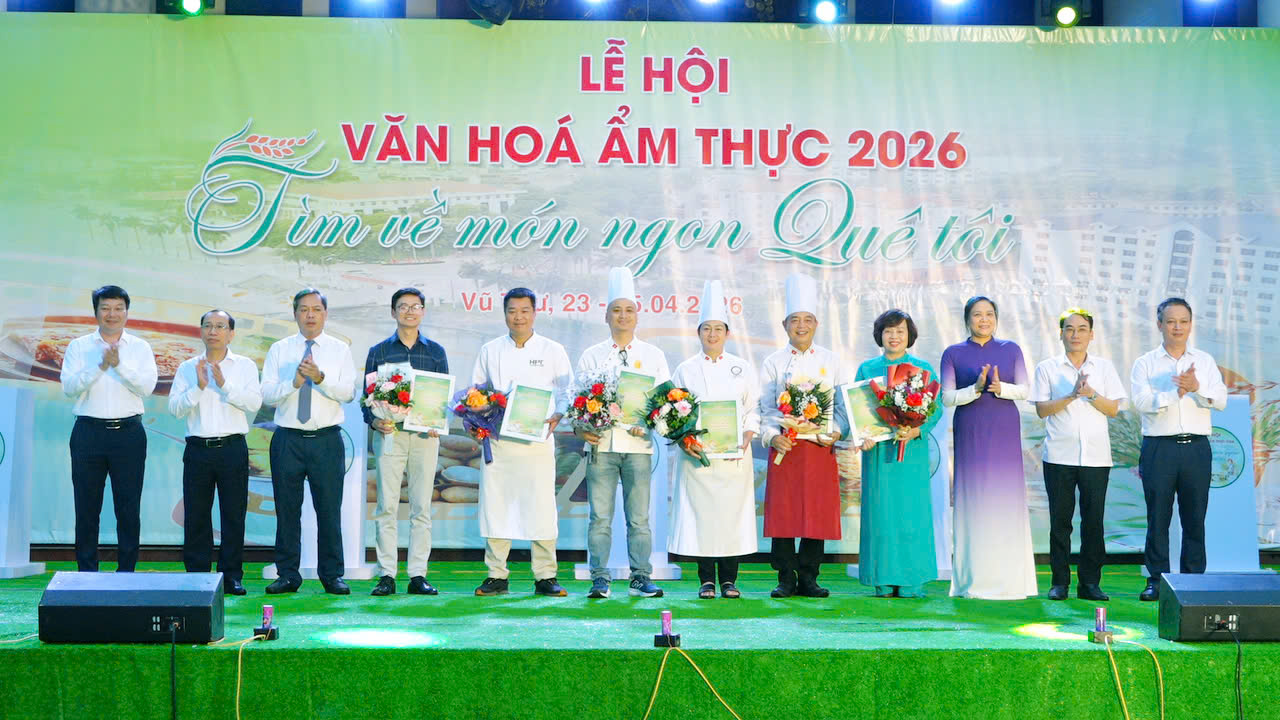 KHAI MẠC LỄ HỘI VĂN HÓA ẨM THỰC VŨ THƯ 2026 “TÌM VỀ MÓN NGON QUÊ TÔI” – ẤN TƯỢNG, ĐẬM ĐÀ BẢN SẮC QUÊ HƯƠNG